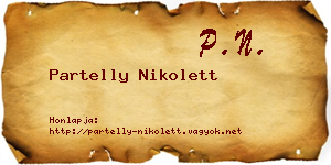 Partelly Nikolett névjegykártya